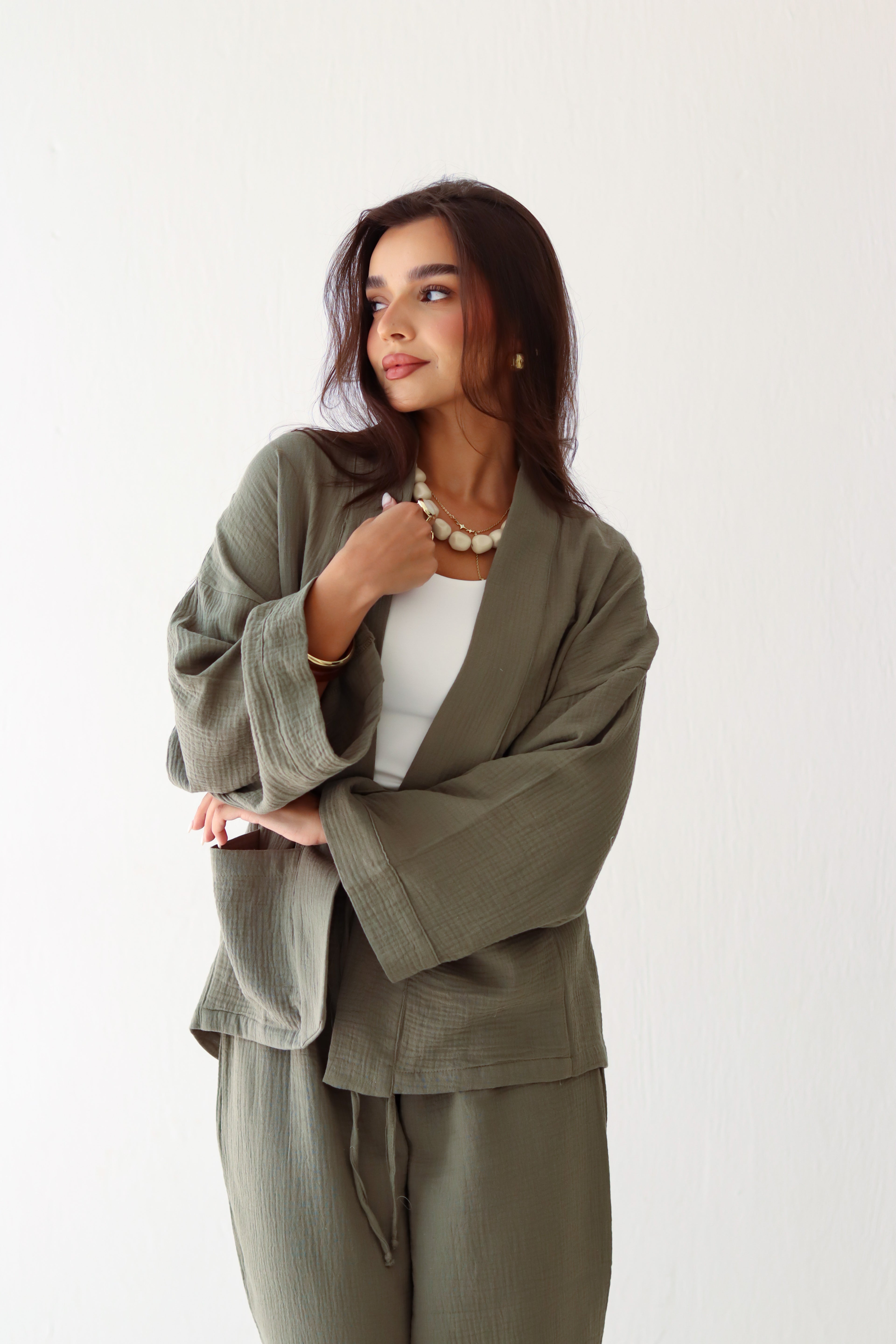 The Kynd Cardigan in Olive